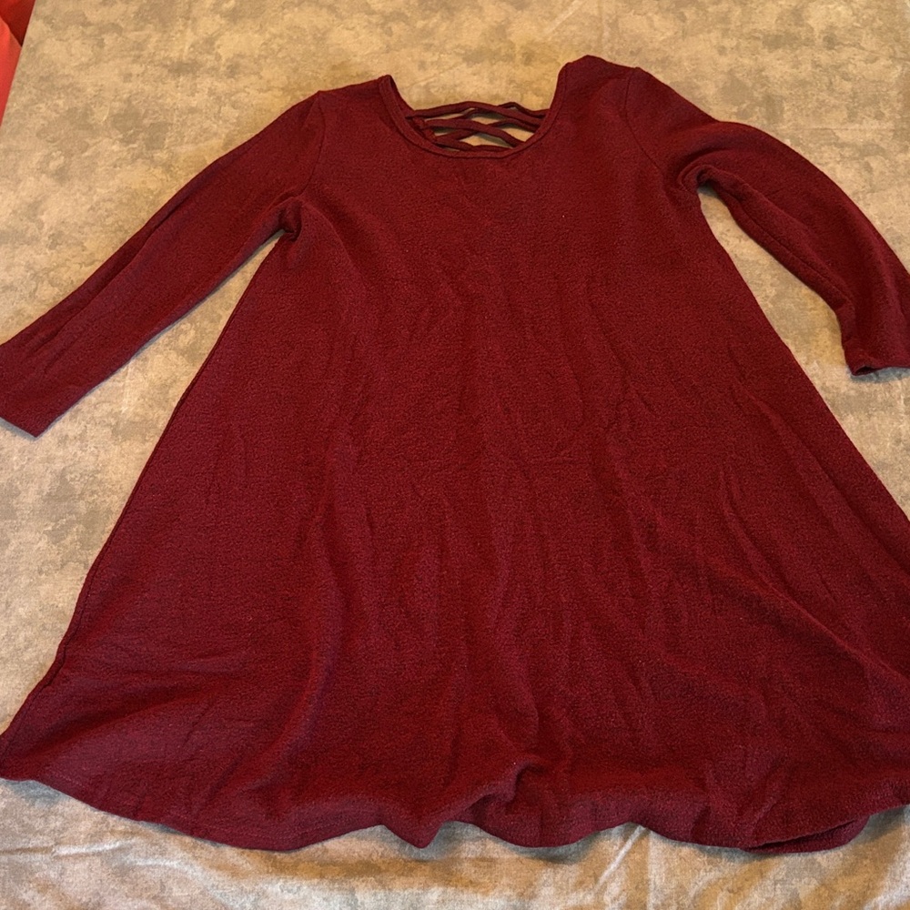 Altar'd State Burgundy Midi Dress